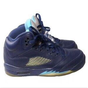 Nike Air Jordan 5 Retro Shoes~ Boys Size 4.5 Y Pre-Grape (GS)  2014